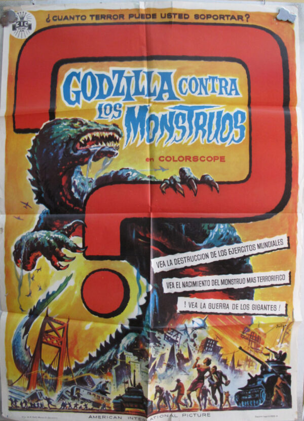 Mothra Vs Godzilla 1964 Spanish One Sheet Poster