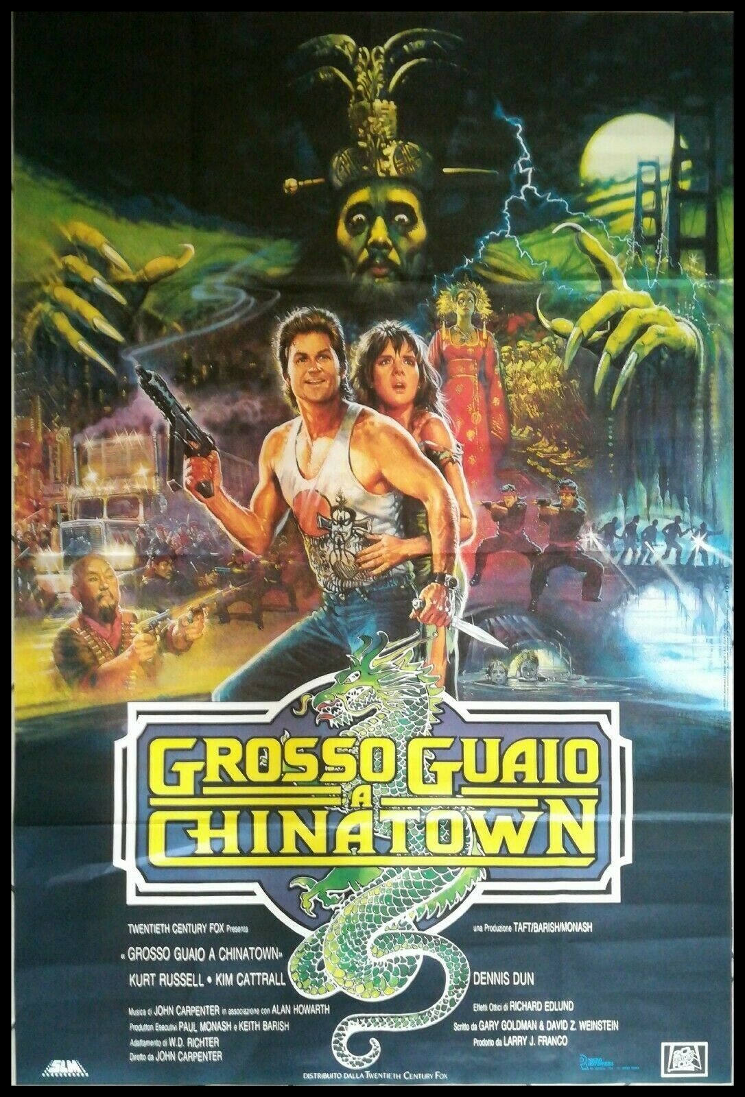 Big Trouble In Little China 1986 39x55 Italian Poster