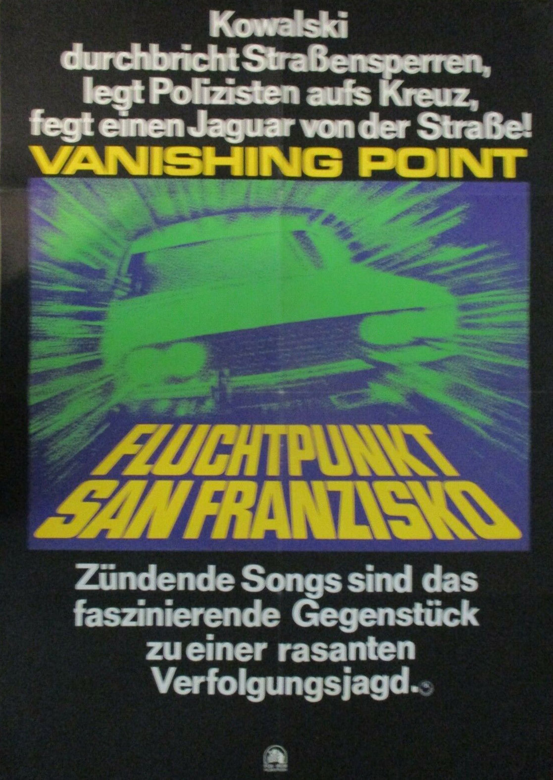 Vanishing Point (1971) German one-sheet poster -